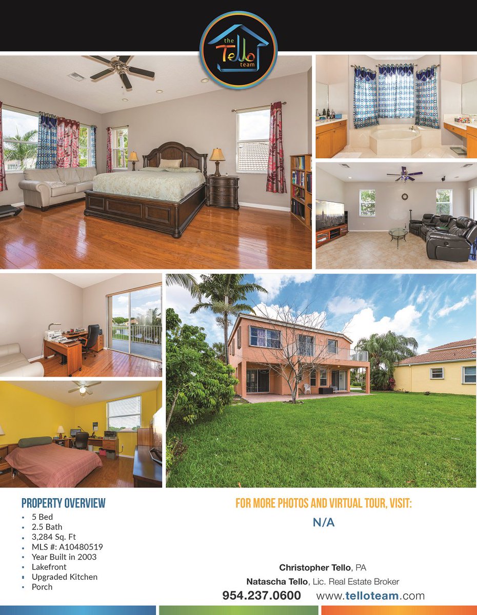 TelloTeamRealty's tweet photo. TelloTeam Just Listed Property in #Miramar
5158 SW 157th Ave., Miramar, FL 33027
#RealEstateAgent #MiramarRealEstate #MiramarRealtor
#SouthFloridaRealEstate #TelloTeamRealty #RealEstate https://t.co/3ip7XmbnXR