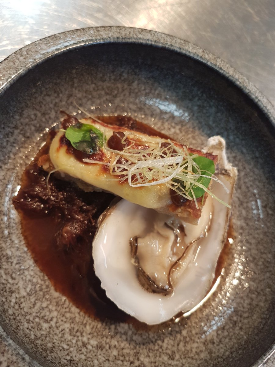 Steak and oyster pudding, one of tonights courses on the beef and beer night