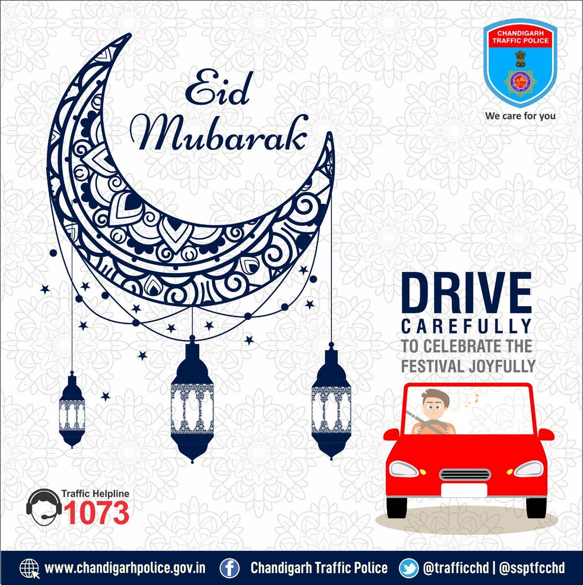 ssptfcchd's tweet photo. #EidMubarak
Celebrate this 'festival of breaking the fast' & quit driving fast !!
#LeaveSooner #DriveSlower #LiveLonger #WeCareForYou #ChandigarhTrafficPolice https://t.co/Gd9aU8UrsF