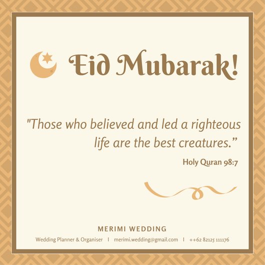 merimiwedding's tweet photo. Eid Mubarak! Minal aidin wal’faidzin 🙏🏻😊

#merimi #wedding #merimiwedding #weddingplanner #weddingplanning #weddingorganiser #weddingorganizer  #weddingindonesia #eventplanner #eventorganizer #indonesia #bali #jakarta #lombok #wonderfulindonesia #beautifulwedding #dreamwedding https://t.co/HvlLVGGtEZ