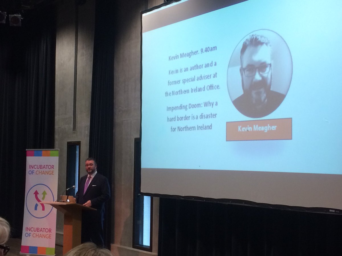 changeincubator's tweet photo. First up, at #FutureOfWork, it’s @kevinpmeagher talking about #brexit in his talk Impending Doom. https://t.co/1LrmnwDC0g