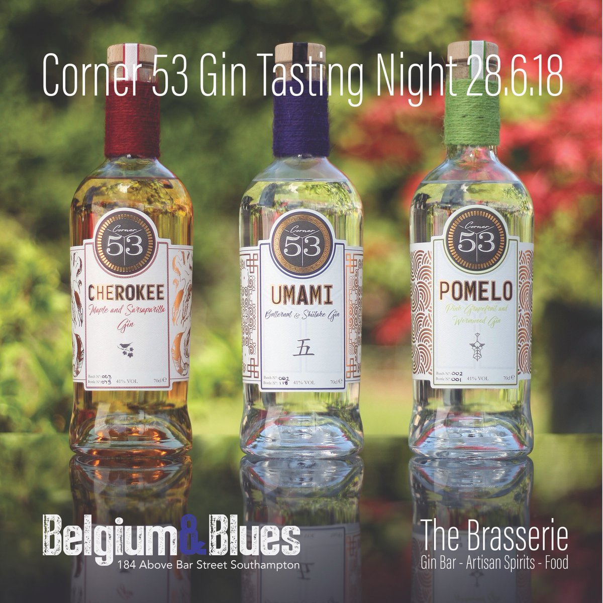 TheBrasserieBaB's tweet photo. Like gin? Then book a space for our Corner53 gin tasting event. Three gins, one cocktail all for £15. Call to book on 02380225411
Thursday 28th June rom 7pm. @Go_Southampton @GuildhallSoton #gin #Corner53 #Southampton #ginandtonic #Belgiumandblues #GinBar https://t.co/RVnqn9MLBF