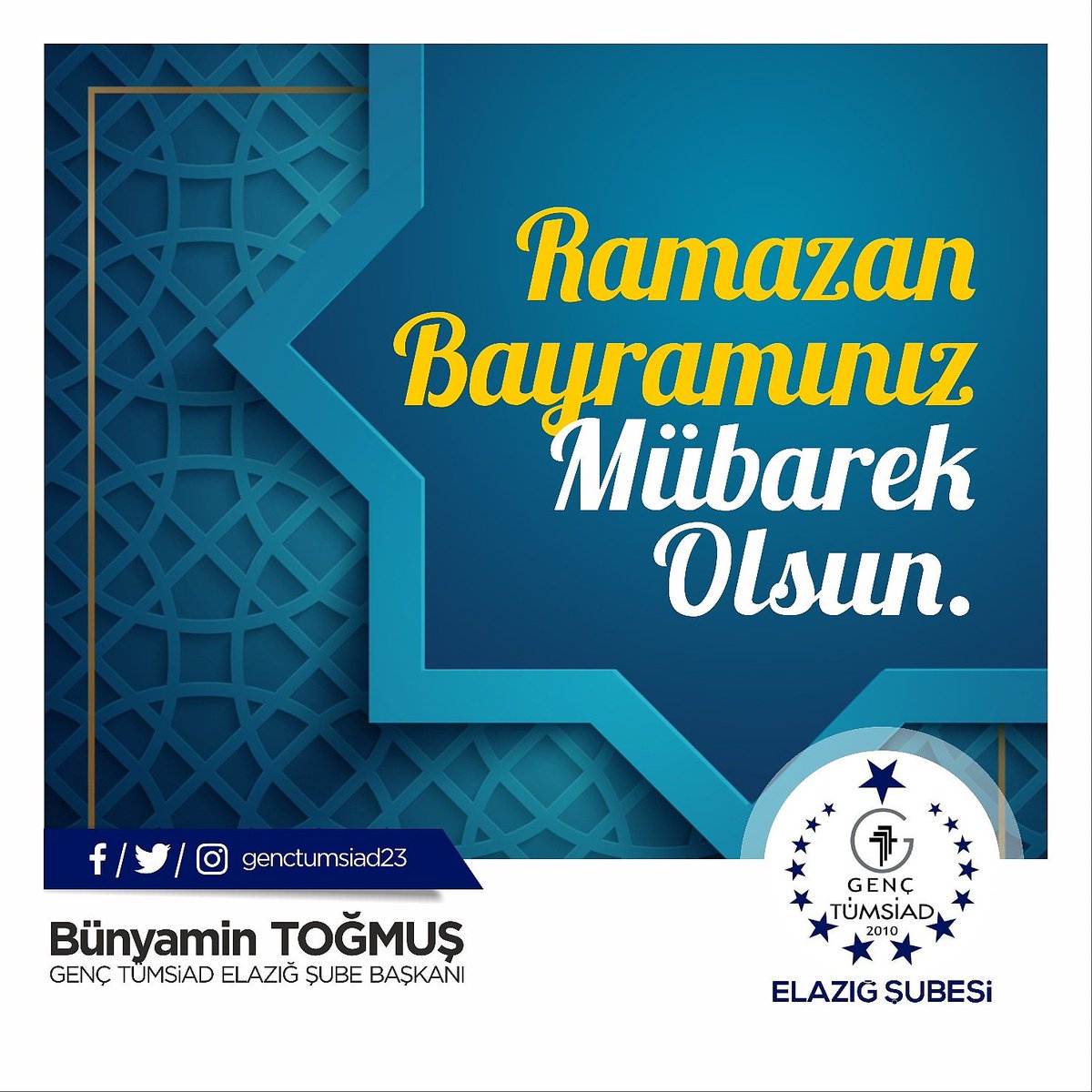 bunyamintogmus's tweet photo. Ramazan Bayramımızın Hayırlara Vesile Olması  Ümmeti MUHAMMED s.a.v Birlik, Dirlik, Kardeşlik Getirmesi Dileği ile... #iyibayramlar #EidMubarak #BayramınızMübarekOlsun https://t.co/N0NNzvlYrI