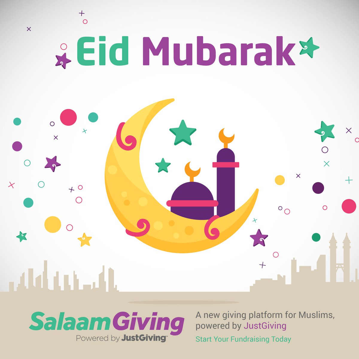 SalaamGiving's tweet photo. A  warm Salaam and a heartfelt Eid Mubarak from the #SalaamGiving team! 

Eid is the  perfect  time  to  give  back. Join https://t.co/hnSsHLFbcc and support  the  charities  working  to  help  those  in  need  throughout  the  world. https://t.co/F16CixKeqt