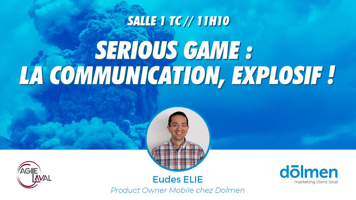 dolmentech's tweet image. 🎉 #Event | Nous serons présents à #AgileLaval le jeudi 28 juin !

La communication, une discipline explosive ! 💣 @EudesElie notre Product Owner animera à 11h10 un #SeriousGame très amusant sur la #communication !

Pour réserver votre place 👉 weezevent.com/agilelaval-2018