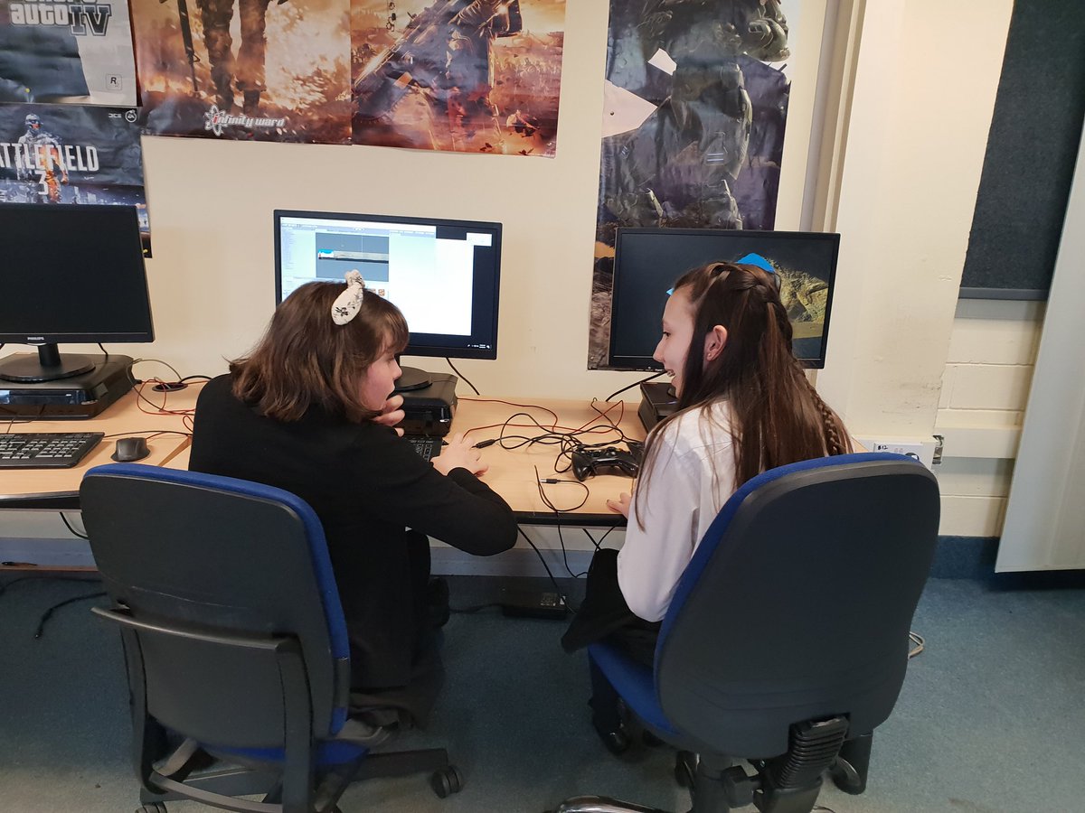 aford78's tweet photo. #digitalxtra Game jam today making @unity3d games @WestCollScot @WCSBusiness with @GlenifferHigh @St_Andrews_Acad #GameDesign #gamedev #teamwork https://t.co/XSz4JkeOll