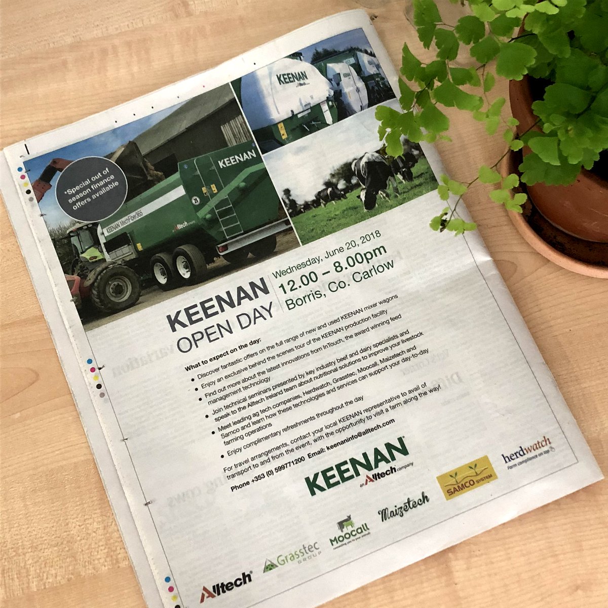 Looking forward to #KEENANOpenDay2018 next Wednesday 20th June, in  @KEENANsystem @Alltech.
#KEENANOpenDay2018
#KEENAN
#dairy
#beef
#farmingsolutions
#Keenanmixerwagons
#farming