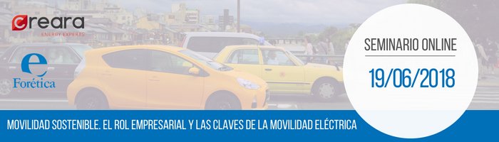 foretica's tweet photo. Aún puedes apuntarte al seminario online de #MovilidadSostenible. “El rol empresarial y las claves de la movilidad eléctrica” que @foretica organiza junto a @creara el próximo 19 de junio a las 10h. Regístrate aquí: https://t.co/G4PiMYsqem https://t.co/ODCvgJ9VGl