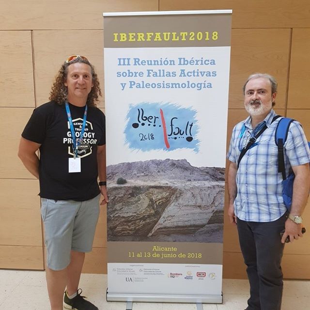 IGME1849's tweet photo. Miguel Ángel Rodríguez Pascua y Raúl Pérez López presentan en #Iberfault los trabajos preliminares realizados dentro del proyecto europeo #ENOS (Enabling Onshore CO2 Storage in Europe) https://t.co/mjBwQGDzJm