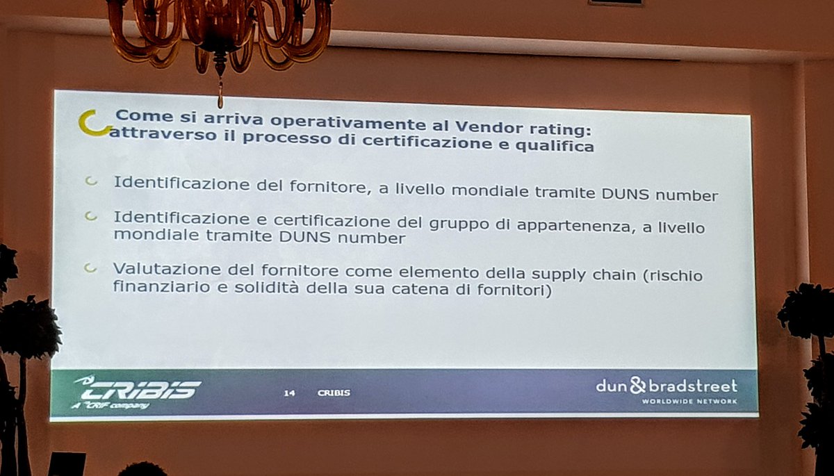 Simone Rampichini per @CribisDnB  il vendor rating e i fattori di rischio esogeni ed endogeni da valutare,oggi non bastano più, bisogna sapere "cosa fa il mio fornitore sul mercato"  #RiskManagement #negotiorumfucina2018