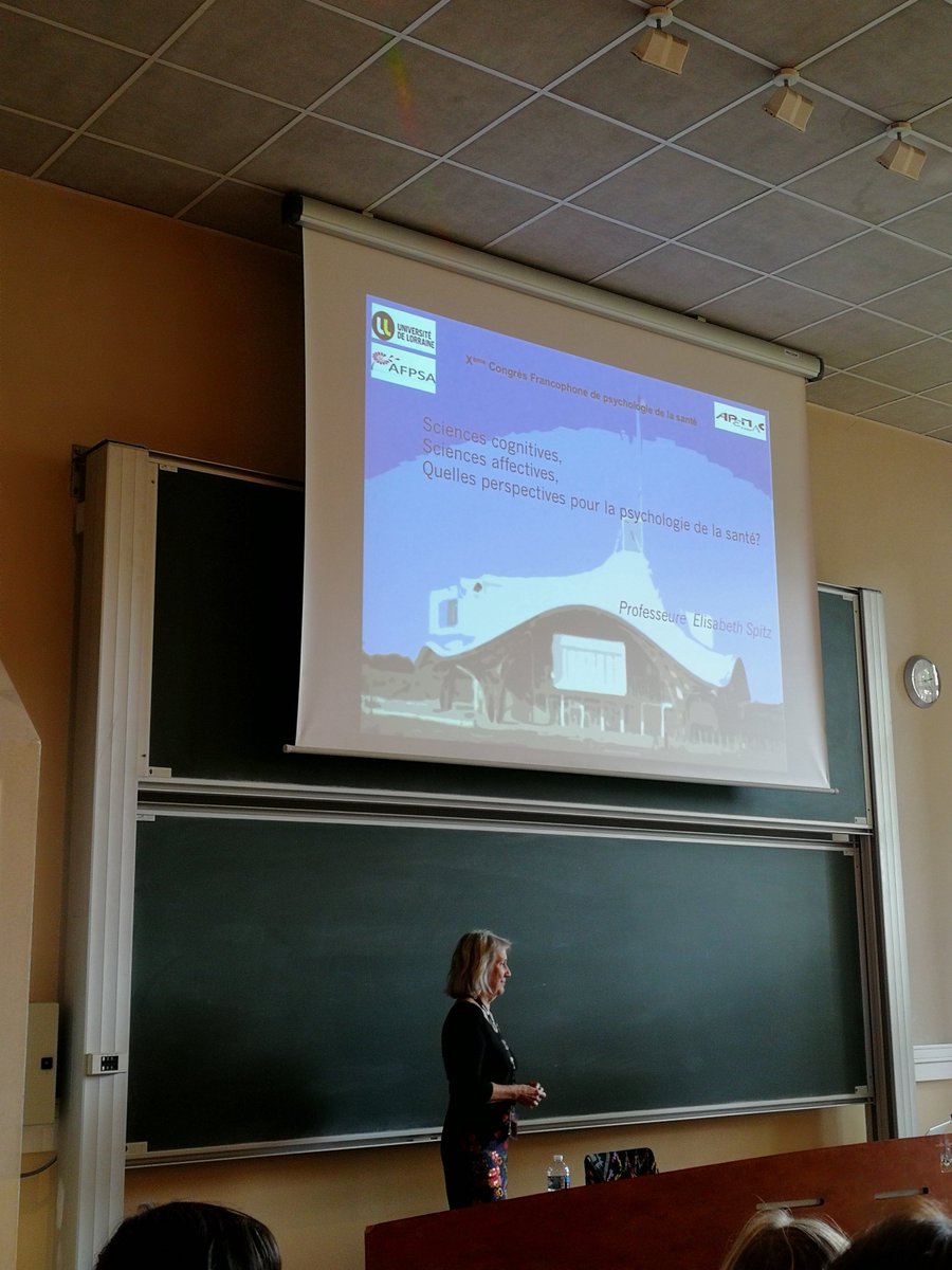 AFPSAofficiel's tweet photo. Présentation du Pr E. Spitz, Univ Lorraine  "Sciences #cognitives. Sciences #affectives. Quelles perspectives en #psychologie de la #santé" #assoAfpsa https://t.co/6GZKdBKnU3