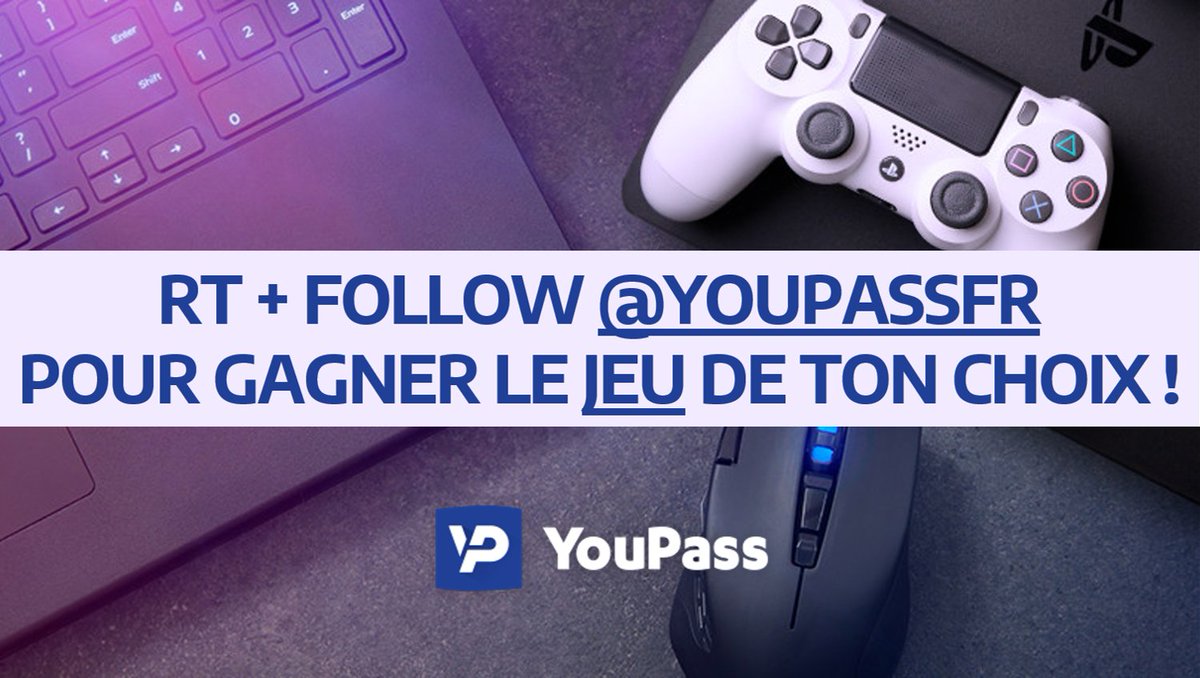 YouPassFR's tweet image. Gagne le jeu de ton choix !
(sur la plateforme de ton choix)

➡ RT ce tweet 
➡ Follow : @YouPassFR

Tirage au sort le 21/06 !