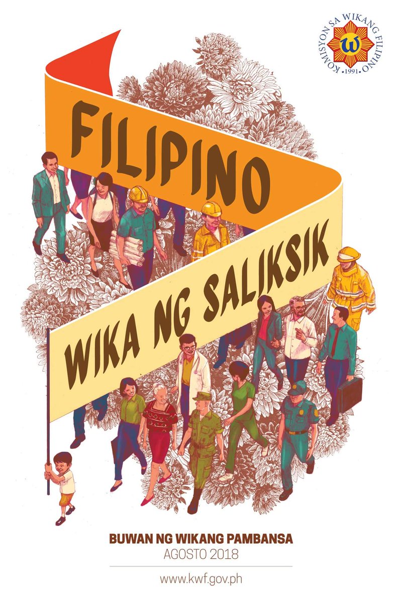 NCCAOfficial's tweet photo. Buwan ng Wika 2018: Filipino ang Wika ng Saliksik!

Pinagtibay ng Kalupunan ng mga Komisyoner ng @KWFilipino ang Kapasiyahan Blg. 18-24 na nagpapahayag na ang tema ng Buwan ng Wika para sa taong 2018 ay "Filipino: Wika ng Saliksik." https://t.co/dr3ynPHgWg