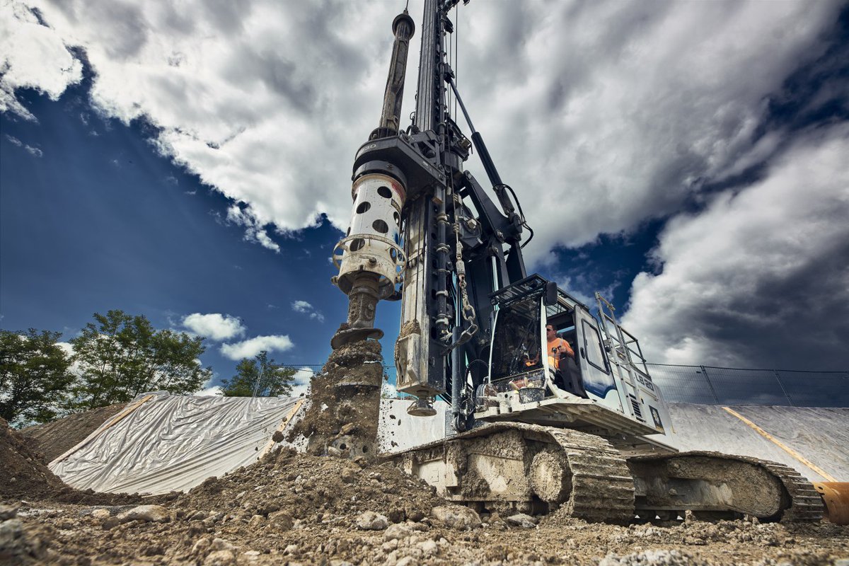 Civil engineering works for the High-Luminosity LHC project.