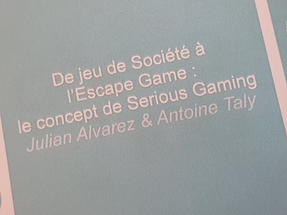 Ludilab_'s tweet image. Intervention suivante #GameinLab #jeuxdesociété #escapegame #seriousgames #j2s