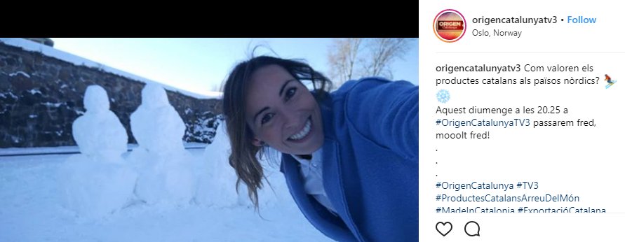 La Catalunya exterior (@catexterior) on Twitter photo 📺 L'amor del nord a l'Origen Catalunya
Aquest vespre no us perdeu la passejada pels productes catalans que triomfen a Oslo🇳🇴, Estocolm, Malmö🇸🇪 i Maastricht🇳🇱 de la mà de l'Elisabet Cortiles
<a href="/TV3Cat/">TV3 és ara @Som3Cat</a> 20:25 📺 L'amor del nord a l'Origen Catalunya
Aquest vespre no us perdeu la passejada pels productes catalans que triomfen a Oslo🇳🇴, Estocolm, Malmö🇸🇪 i Maastricht🇳🇱 de la mà de l'Elisabet Cortiles
<a href="/TV3Cat/">TV3 és ara @Som3Cat</a> 20:25