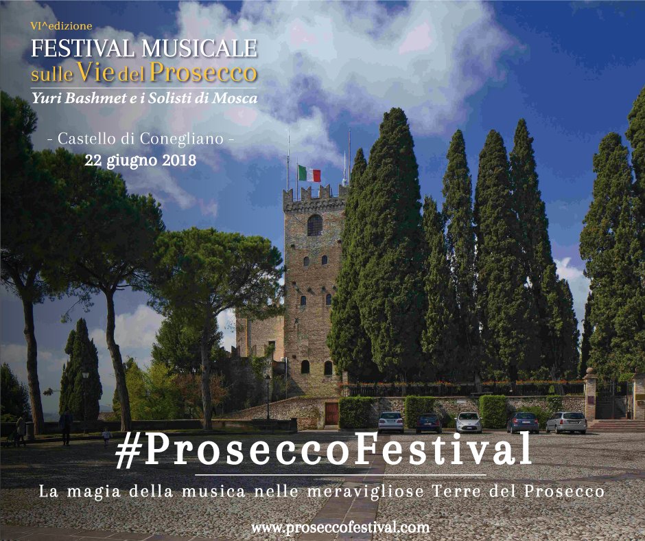 proseccofest's tweet photo. #FestivalProsecco porta la magia della music nelle meravigliose Terre del #Prosecco | 21 - 24 giugno 2018 https://t.co/Vj8sgNwUIE 
Castello di #Conegliano >> 22 giugno 2018 https://t.co/pIQw6CNV9Q