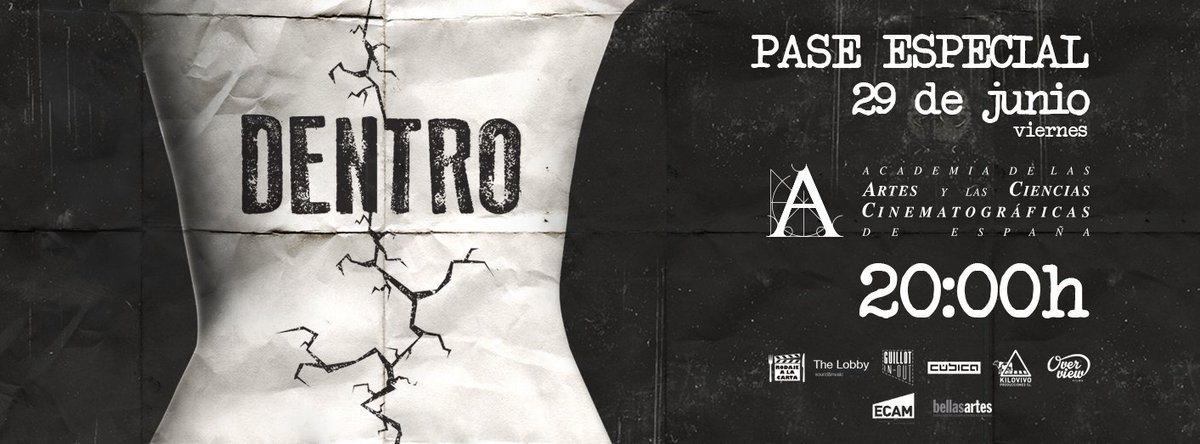 _DENTRO_'s tweet photo. @ernest_castro Nos gustaría invitarte al pase especial que haremos en la Academia de Cine el próximo 29 de junio a las 20:00. https://t.co/COpYhEqnhy