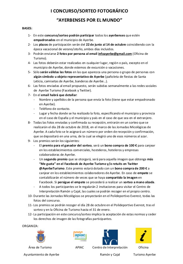 aytoayerbe's tweet image. BASES SORTEOS/CONCURSOS

“AYERBENSES POR EL MUNDO”

“VISITANTES POR EL REINO”

#TurismoAyerbe #APIAC #AyerbePrePirineoyCultura