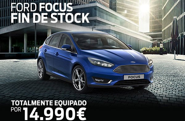 GonzacarFord's tweet photo. Mólache o #Focus? Agora que chega o novo modelo, aproveita a #promoción de #FinDeStock e leva de #Gonzacar un #FordFocus @FordSpain totalmente equipado por tan só 14.990€. Infórmate na nosa web! 👉 https://t.co/0rtCasC2FU https://t.co/F5qHAS6mHx