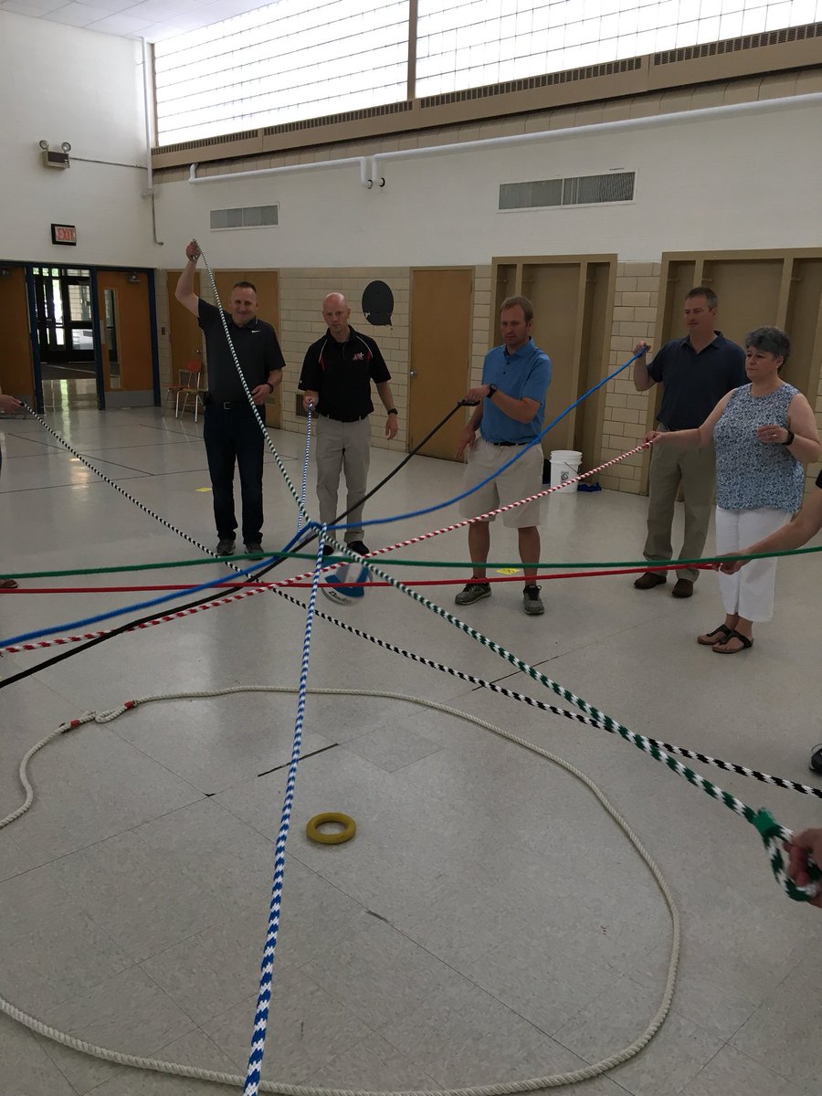 MontiMagic_Supt's tweet image. Happy 11th day of summer Kids! Check out a couple of pictures of your Principals and Monticello Administration working together to solve challenges. Team building specialist, Mark Graham said, “They were amazing; Teamwork is the dream work!” #Magicpride @isd882