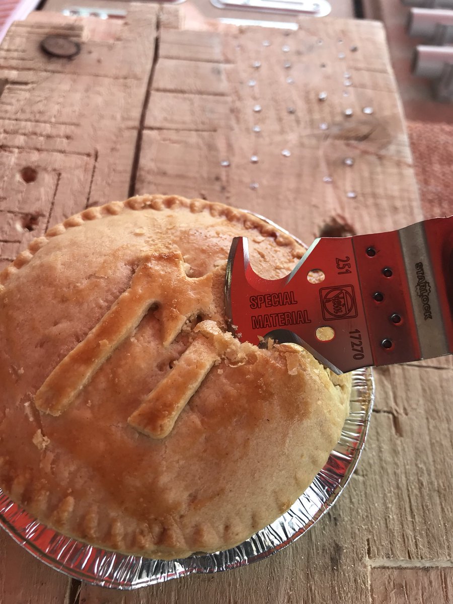 I was told this pie was something special...luckily I have a blade for that!  FYI the pie was indeed special a lovely Lamb Kofti pie @fein_uk @fein_uk_community #feelingfein #feinuk #specialblade #multimaster #omt #tastypie #madeformetal #oscillating #pieday #cutslikeamultimaster