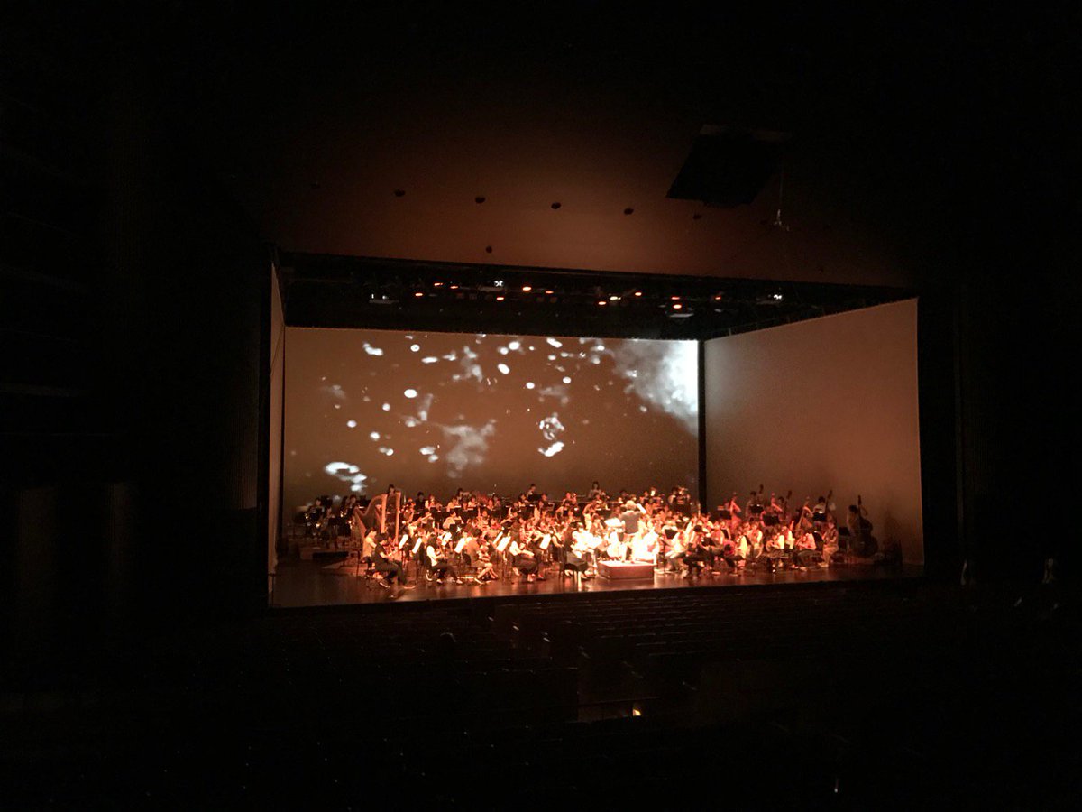 いよいよ明日 #岡崎市民会館 あおいホールにて開演となります #愛知県立芸術大学 管弦楽団春季特別演奏会 岡崎公演「#映像と #オーケストラ のレゾナンス」。本日リハーサルが行われました。当日券ございます。13:30開場、14:00開演。あおいホールでお待ちしています。