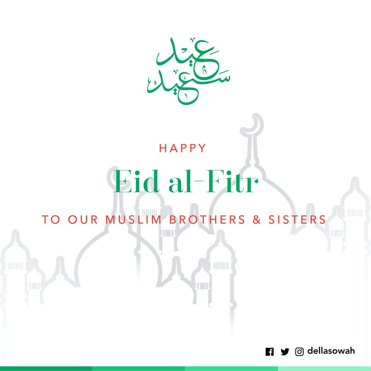 DellaSowah's tweet photo. Eid - Mubarak to all our Muslim brothers and sisters celebrating today. We thank God for seeing you through the Ramadan period successfully. I wish you a Barka Da Sallah! https://t.co/JvaakRM1qD