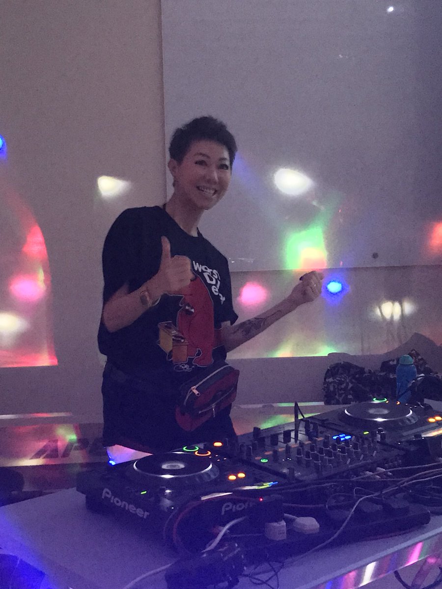 jamie_stark's tweet photo. A pleasure to have DJ Abby Lai throwing down tracks @ICHK_edu Disco Night! #danceparty @djbigjames https://t.co/mA4c7j8atG