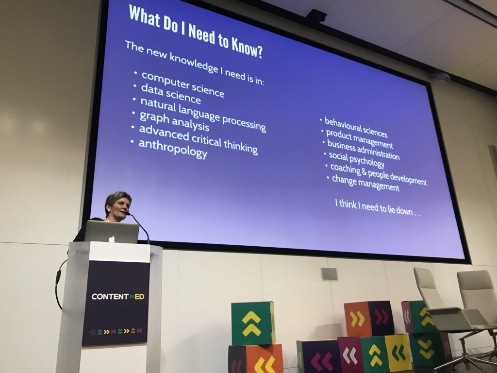 ContentEdLive's tweet photo. You can’t be an expert at everything. Understand your strengths and weaknesses and don’t be afraid to hire people who have a higher skill level than you. @octavia_reeve talks about how she’s established her team at @RCA. #ContendEd18 https://t.co/OeroxNBiT8 https://t.co/woc4fIIpaY