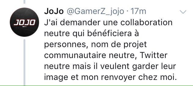 fortnitefr_fr's tweet image. Les demandes @GamerZ_jojo pour collaborer que nous refusons catégoriquement

Jojo Et nous avons un groupe au nom de Fortnite France Ps4 (jojo14k, nous65k) 

Se faire connaitre sur twitter en son nom et nous demander un nom neutre est culotté 

Fin du débat,Go Parties funs !