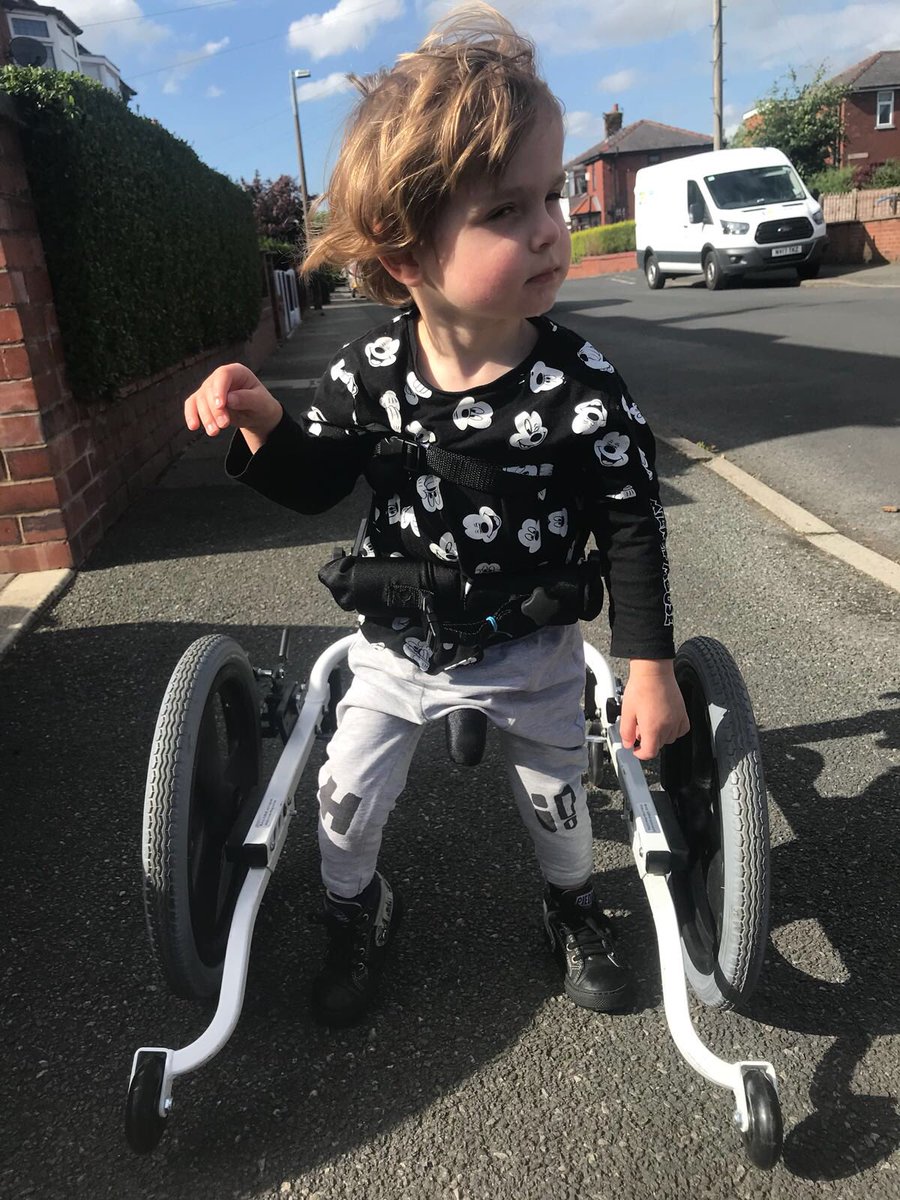 BeckFuture's tweet photo. Beck trying out a walking frame yesterday ❤️ he wasn’t really feeling it after being under the weather for the past few days. Luckily we’ve been allowed to borrow the walking frame for a few weeks so will continue to try a little each day #becktothefuture #just4children https://t.co/TSwlBGdLYb