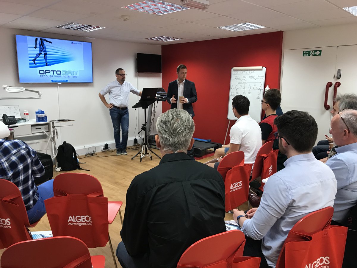 AlgeosUK's tweet image. OptoGait training is underway at @Algeos Head Office. We hope all of our customers have a great day and become masters of OptoGait @microgate #OptoGait #Algeos #Education #Training #RT
