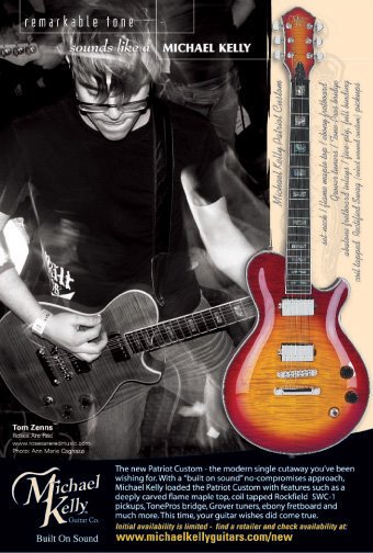 Flashback to when I was endorsed by <a href="/MichaelKellyGtr/">Michael Kelly Gtrs.</a> . Still play them to this day, not quite as much as I did back then...but once I got my Patriot Custom, never needed anything else. 🔥

This advert was a full page in Guitar World Magazine 2006