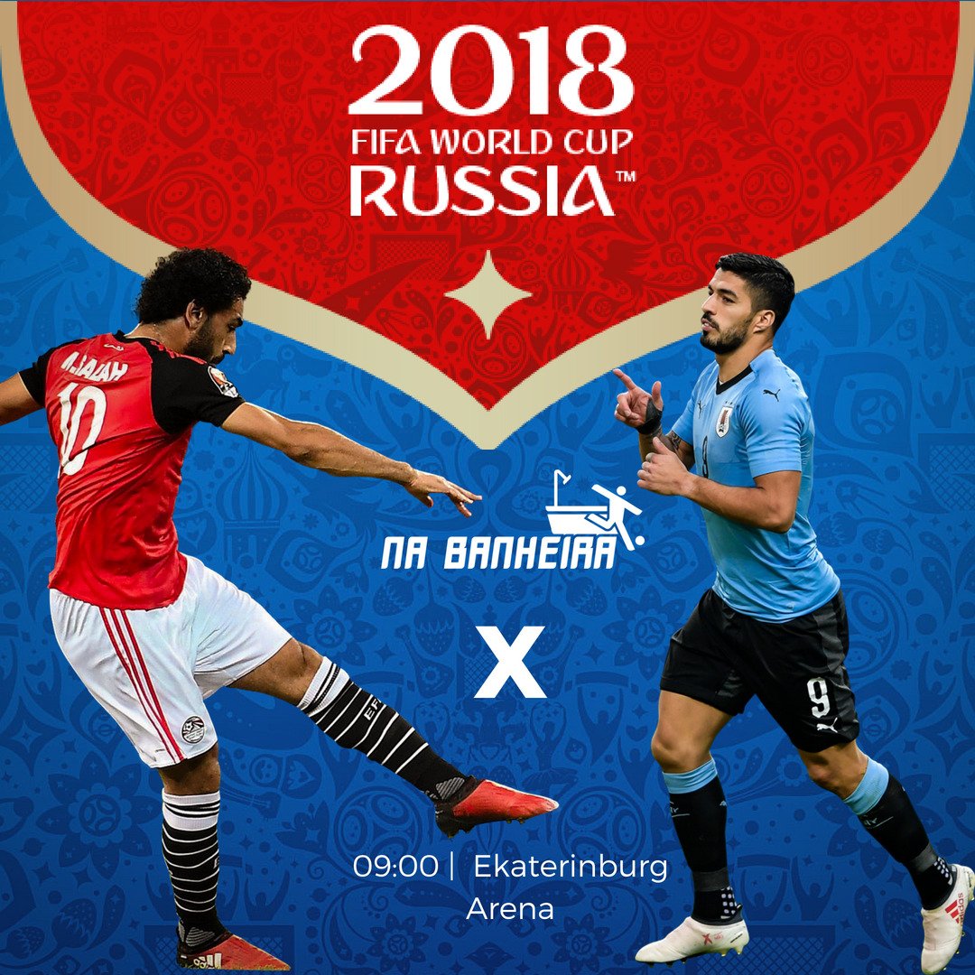BanheiraFutebol's tweet photo. Ótimo dia, amigos! Já, já começa o segundo dia da #Copa2018, hoje com três jogos:
12h #IRN x #MAR
15h #POR x #ESP
E às 9h, #EGY x #URU vão dar o pontapé inicial no dia de hoje
#CopaNaBanheira https://t.co/9x4Ua3O7Y9