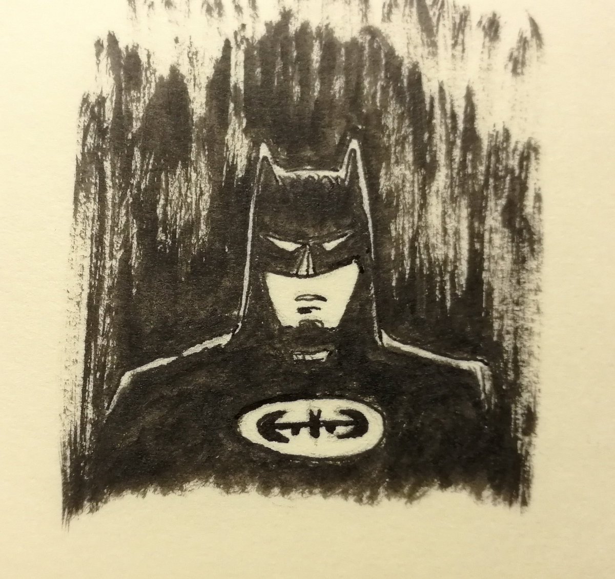 jolliffee7's tweet photo. #Batman #Batmandraw #drawonapostit #postitart #dibujoenpostit #arteenpostit #inkdrawing https://t.co/AaGdxRzaUi