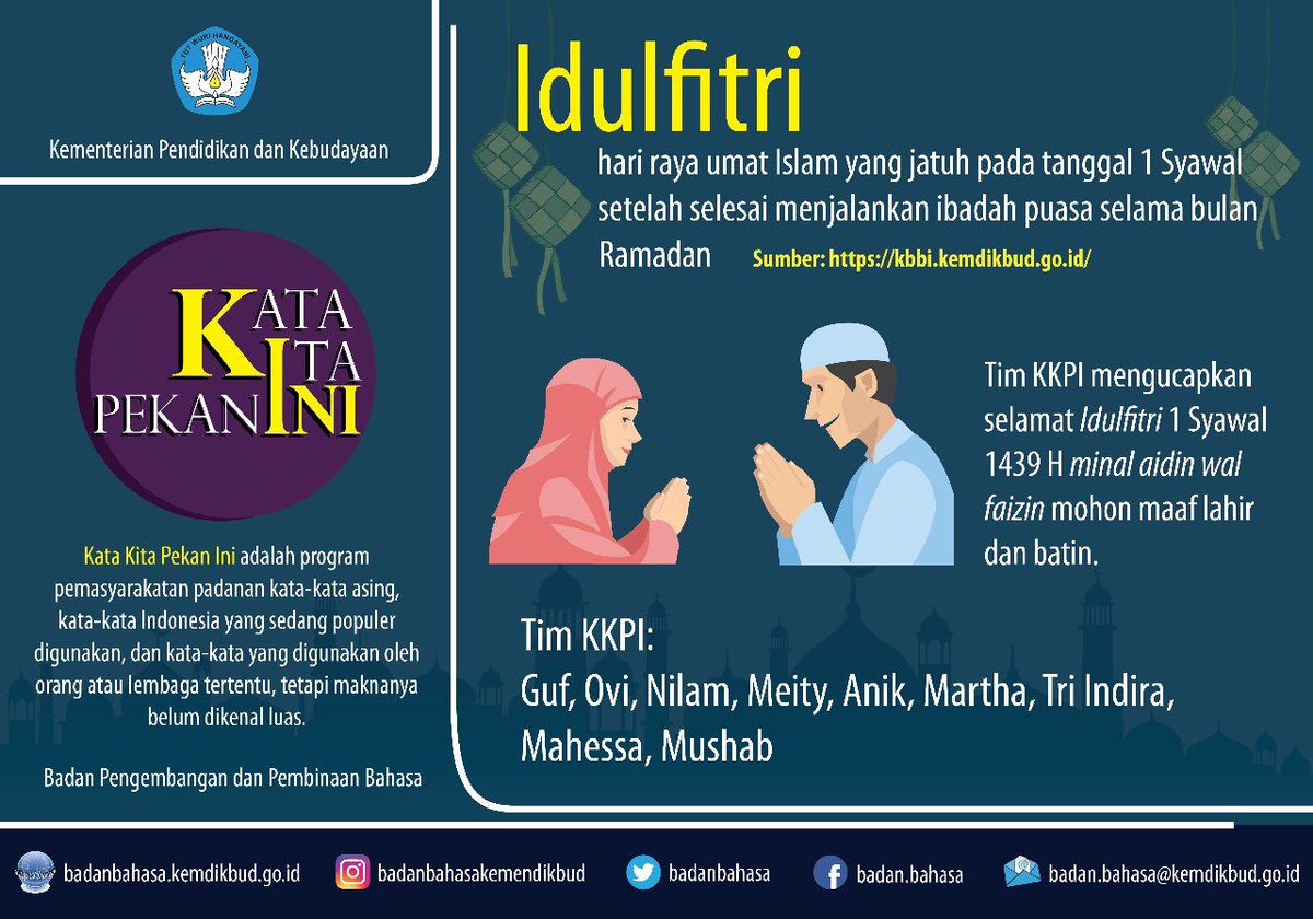 Badan Bahasa On Twitter KataKitaPekanIni Untuk SahabatBahasa