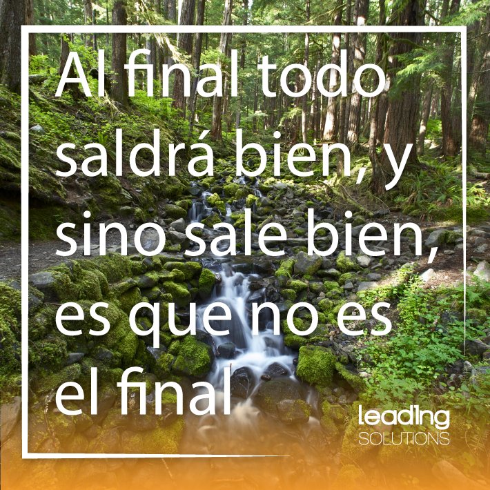 SomosLeading's tweet image. 🌺🌼🌸Al final todo saldrá bien, y si no sale bien, es que no es el final🌺🌼🌸
#LeadingSolutions #Éxito #Supérate #NacidosParaTriunfar