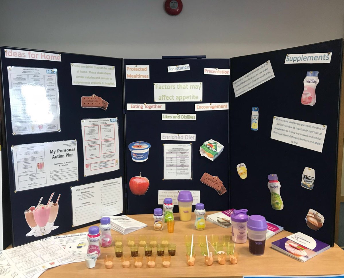 rdash_dietetics's tweet photo. Great stand by our colleagues at @DBH_NHSFT @DBTH_Therapies 🥤🍶🥛#homemadesupplements #oralnutritionalsupplements https://t.co/mCOREdx17w