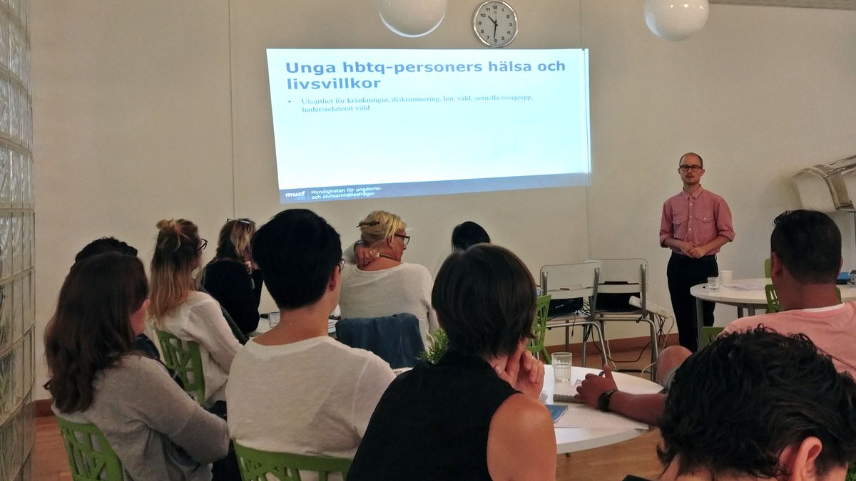 Tack så mycket Malte från Myndigheten för ungdoms- och civilsamhällesfrågor, MUCF som kom till oss och Drottning Blankas Gymnasieskola Stockholm och pratade om #HBTQ och ungdomar i skolan,