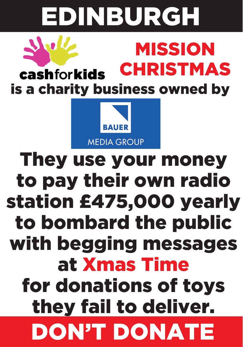 With The 18ft trailer prepared and ready for the ordered banners., the #ToyBox working group are looking for anyone with a bit experience to create  a more #impactive  design for the 150.000 hard copy A6 flyers detailing @Forth1CFK  @bauerradio failure  with #MissionXmas  ❌