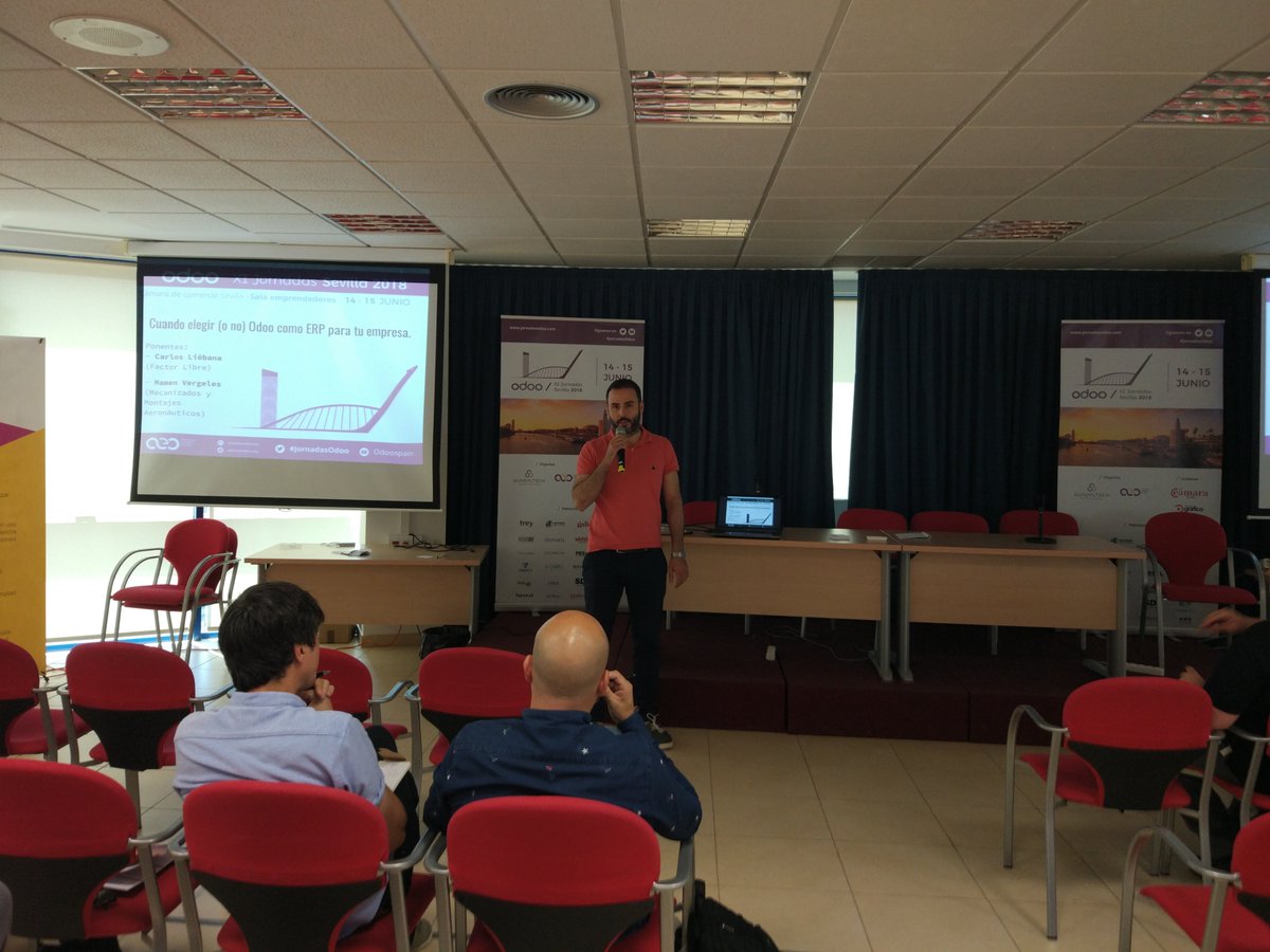 treytux's tweet photo. Aclarando "Cuándo elegir (o no) Odoo como ERP para tu empresa" por @carlosliebana @aeodoo #odoo #JornadasOdoo https://t.co/DSHF4wUZnl