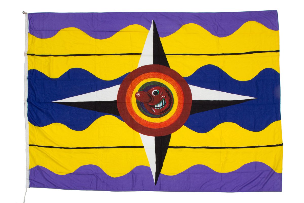 IT’S SUMMERTIME AT THE VENDUEHUIS LOT 270 Kenny Scharf (1958)
Flag for all (1988), zeefdruk op polyester, 193x284,5 cm. Met certificaat van de kunstenaar, oplage 3/10 € 3.000,00 - € 4.000,00
