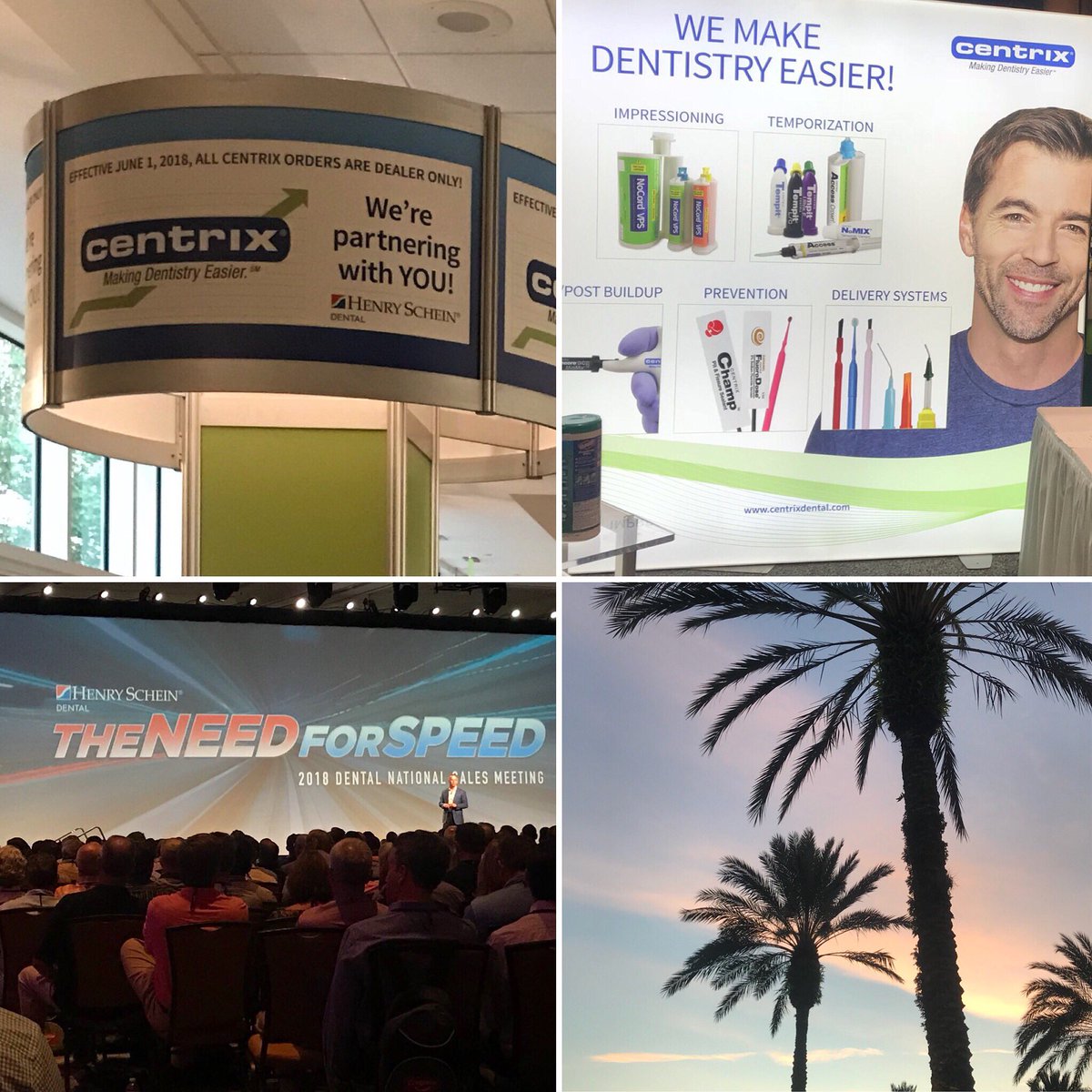 CentrixInc's tweet photo. Good morning Kissimmee, Fla🌴🌴☀️☀️ We are ready for some great insight & fun at Henry Schein NSM today! Come chat with us about all things dentistry & have fun doing it with games & prizes! Booth 317. #centrixdental #makingdentistryfun #nsm2018 #centrixspeed https://t.co/9KERRsvOnj