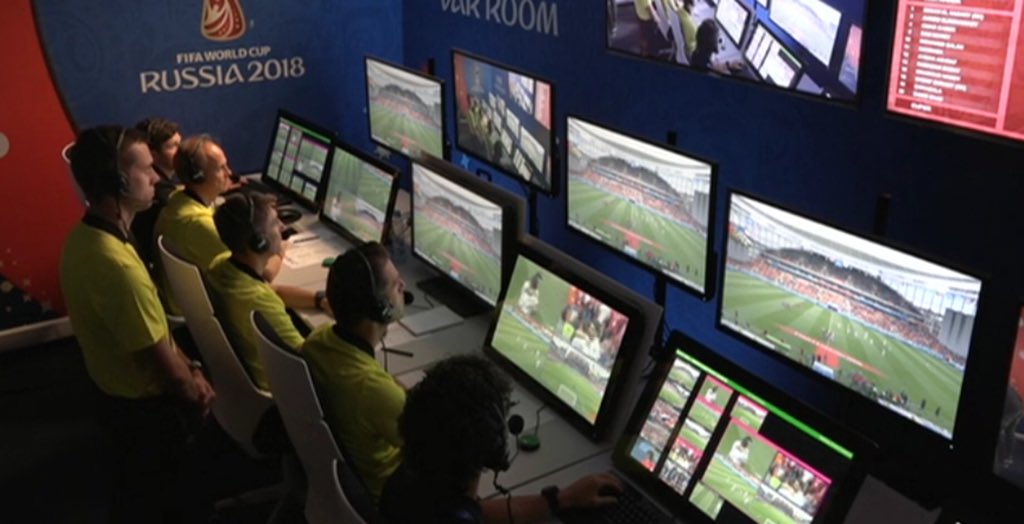tomwfootball's tweet photo. There they are, the VAR lads https://t.co/DIIjUoeyWB