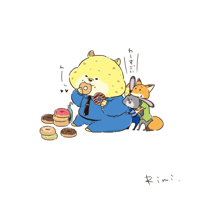 ズートピアはじまた!まにあた!ニックジュディすきだーーーーークロウハウザーももったりしてかわいい #ズートピア #ズートピアはいいぞ 