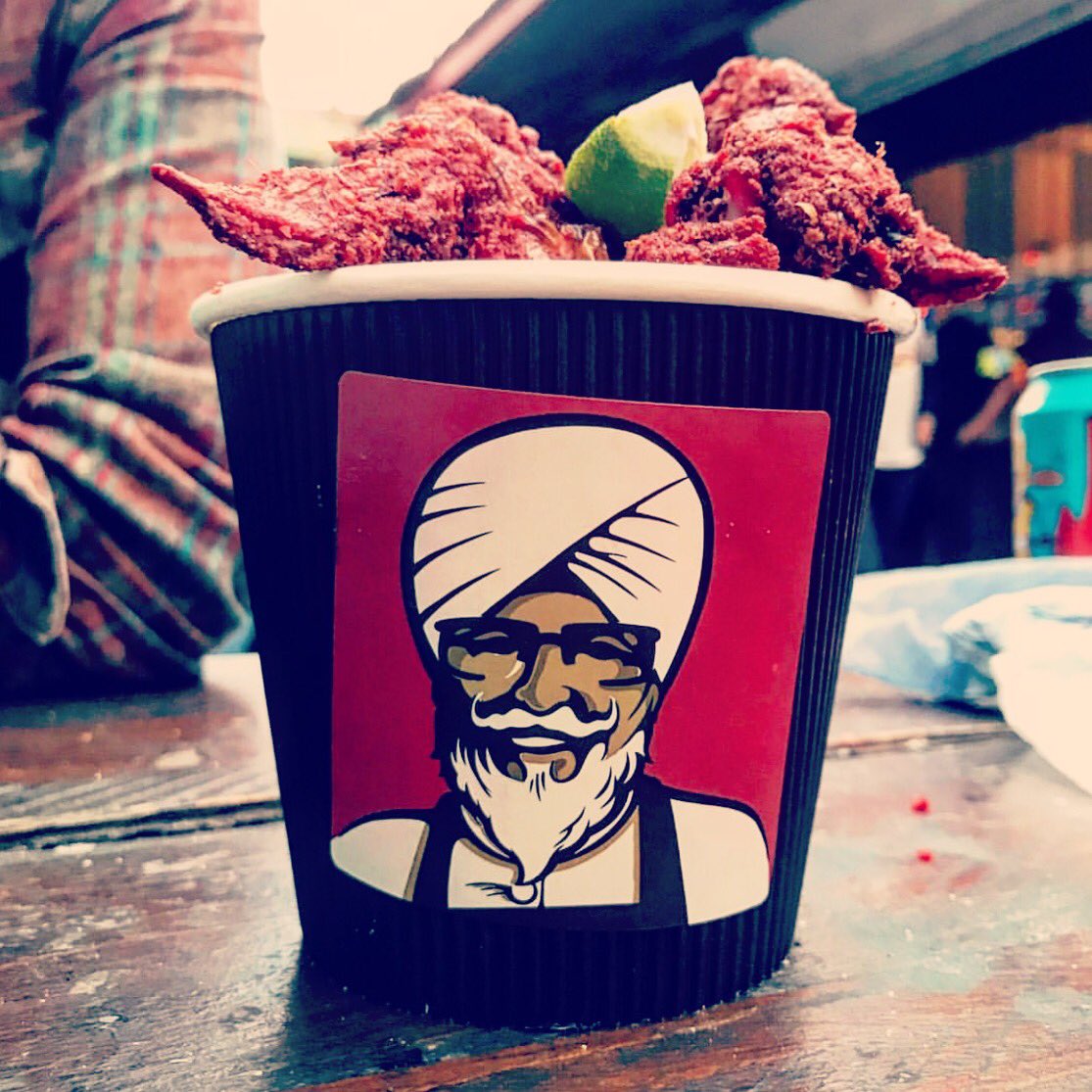 FGTB_'s tweet photo. When the chicken looks like the colonel’s moustache! Cop this at Model Market, Lewisham all weekend 😎 https://t.co/RbR2CJGC5e