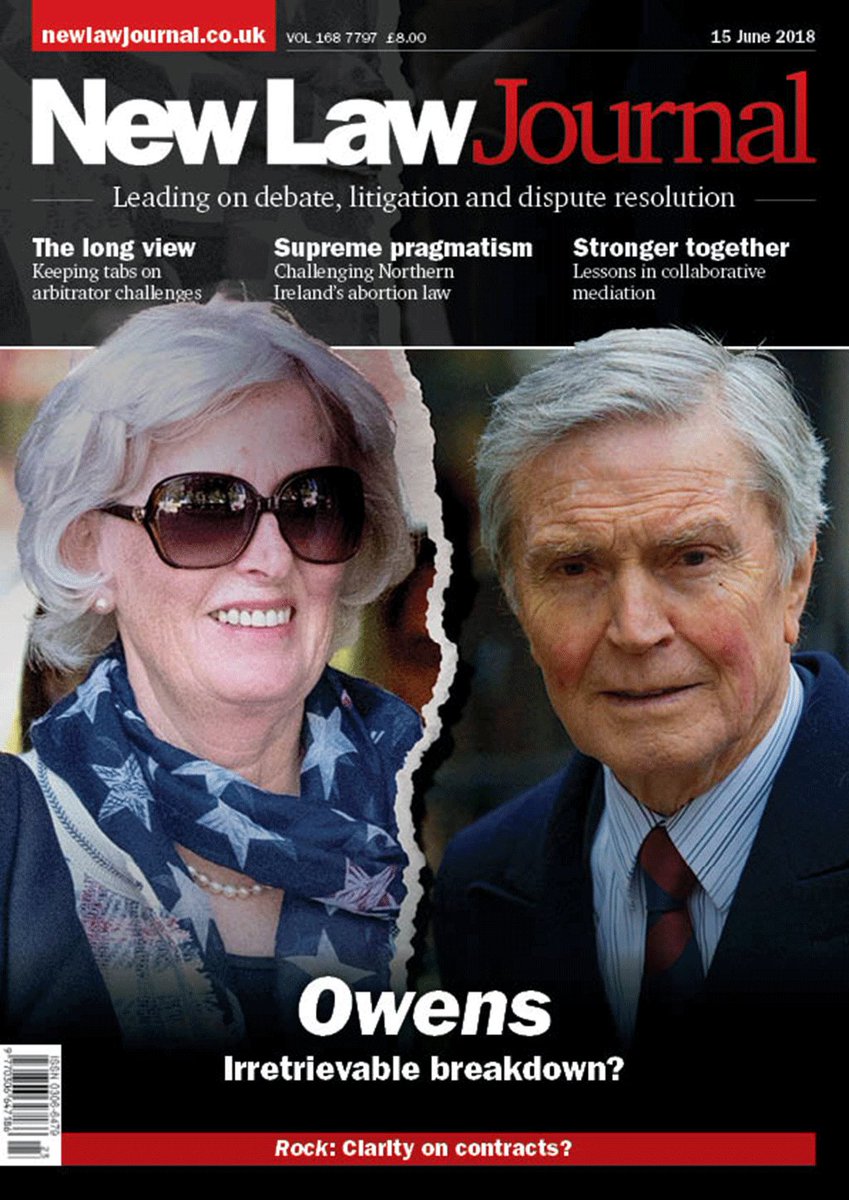 NewLawJournal's tweet image. In this week's NLJ ADR special, find insight into arbitrator challenges, the new AFM register of mediators &amp;amp; more, as well as features on the no-fault fallout from the Owens case, &amp;amp; the difficulties of challenging Northern Ireland's abortion law: all at bit.ly/2MsY00L