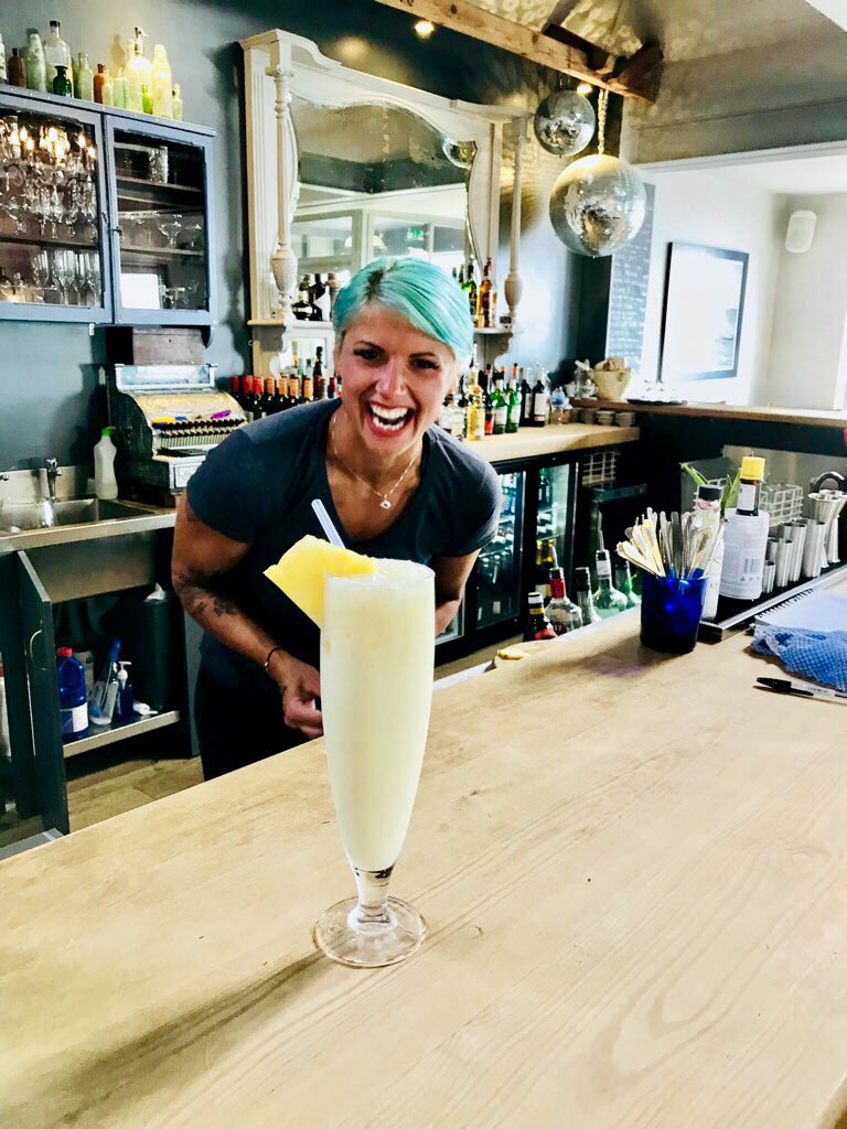 Our Jade is making proper pina colada’s tonight 🍸💃🏽🤪