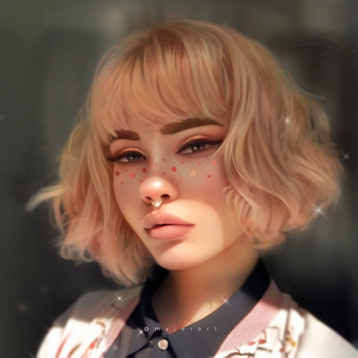 Myjerart On Twitter Hello Everyone Here S My New Painting Of Egglaus From Instagram Illustration Girl Makeup Painting Digitalpainting Digital2d Characterdesign Cartoon Semirealistic Photoshop Beautiful Cute Https,Woman Anime Girl Full Body Drawing With Clothes